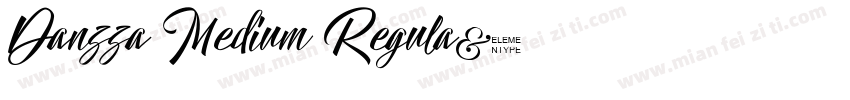 Danzza Medium Regula字体转换